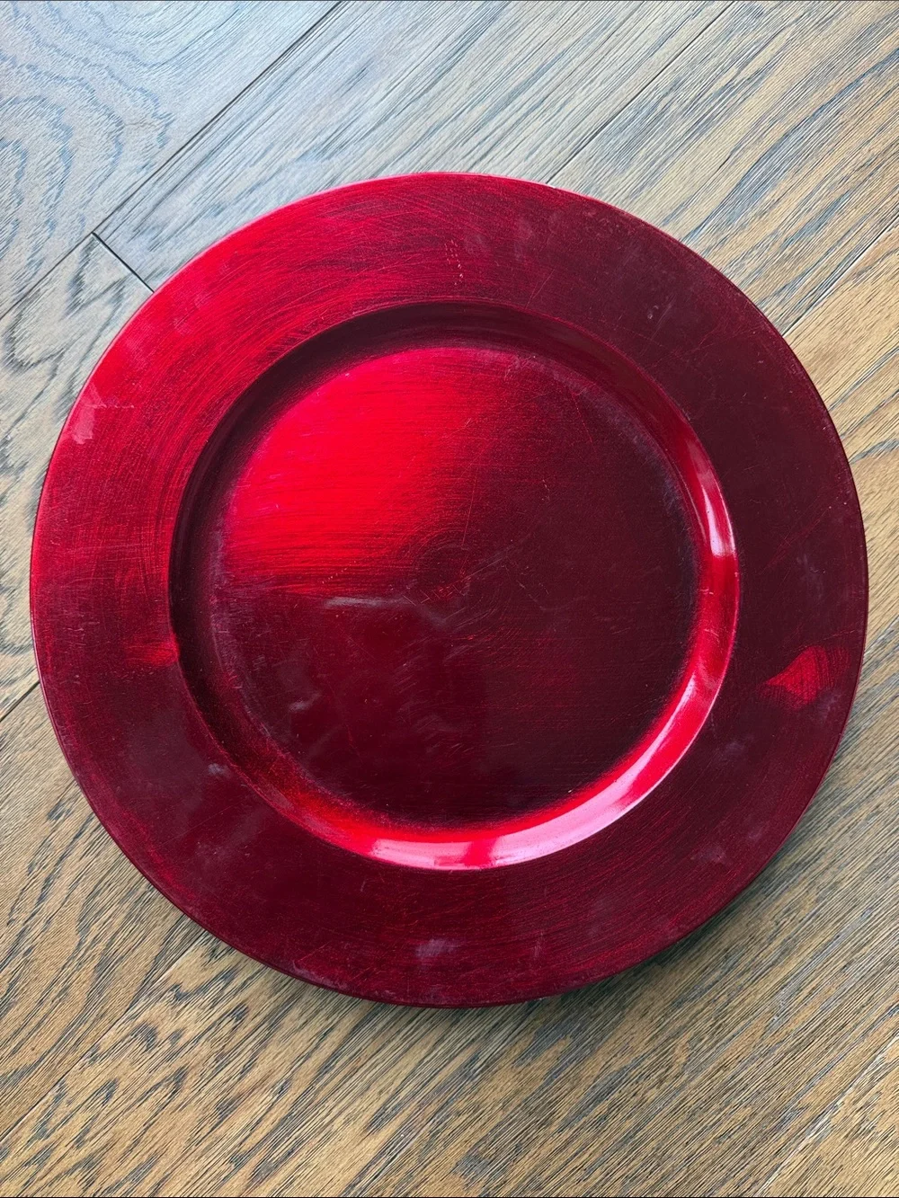 Lot of 7 Red Decorative Charger Plate - Elegant Home Dining Accent